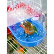 Budgie Bird Bathtub Plastic Shower Room Parrot Cleaning Tool Hanging Bird Bathtub Bekas Mandi Burung