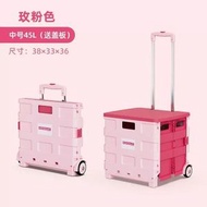 便攜摺疊購物車買餸車小拉車萬向輪塑膠拉桿車小推車