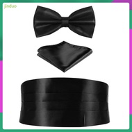 jinduo Para Mens Tie Belt Bridge for Girdle Pocket Handkerchief Man Red Cummerbund