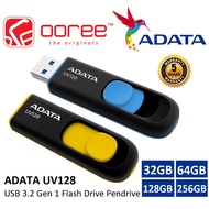 ADATA UV128 USB FLASH DRIVE USB3.2 PENDRIVE THUMBDRIVE THUMB DRIVE WITH CAPLESS DESIGN - 32GB / 64GB