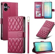 Wallet Case for Samsung Galaxy A06/A07 with Tempered Glass Screen Protector Wrist Strap Card Holder 