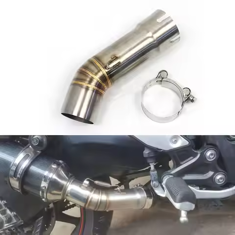 FZ 8 Motorcycle Exhaust Escape Moto Modify Muffler 51mm Middle Tube Link Pipe Fit For YAMAHA FZ8 Faz