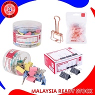 SayYes Klip Kertas Deli [1pack/1box] Paper Clips Rose Gold Colorful Clips Binder Clip Double Clip Of