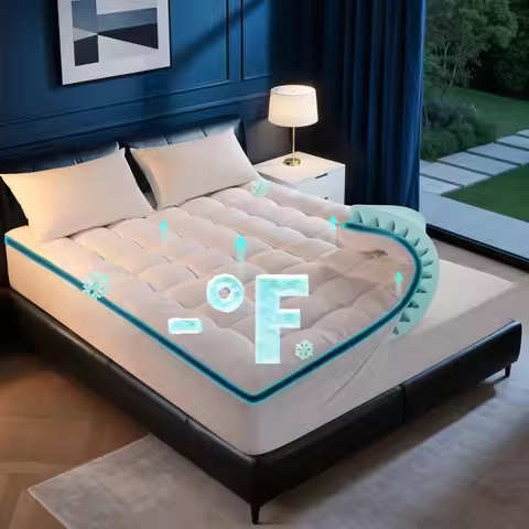 4-Inch Dual-Layer Cooling Gel Memory Foam Mattress Topper Twin Size with Deep Pocket for Back Pain R