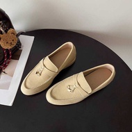 Cowhide LP Tassel Lock Loafers - Women's Slip-On Soft Sole Shoes