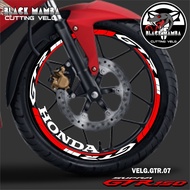 HONDA GTR 07 RIM CUTTING STICKER - HONDA GTR 07 TIRE/RIM VARIATION LIST STICKER