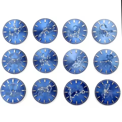 28.5mm 12 Star Signs Watch Dial Zodiac Constellation Astrological for Seiko NH35 Automatic Movement