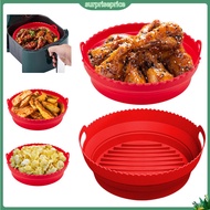 surpriseprice| Air Fryers Liners Non-stick Heat-resistant Oil-proof Baking Food Grade Basket Silicone Pan for Ninja DZ201
