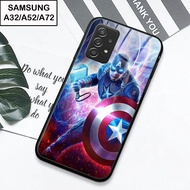 Samsung A32 - A52 - A72 - Softcase Glass - Avengers -S28 - Casing Hp - Pelindung hp-Case Handphone- -Casing Hp Samsung A32 - A52 - A72 - Softcase Glass Kaca -