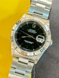 🌈🌈新返貨品🌈🌈🖤原裝黑色面🖤🐅爬山虎🐅36mm 淨錶 自動機芯🥰🥰👔Vintage Rolex Datejust 16264 連原裝78360實心板帶👔KCB994（旺角洗衣街店）