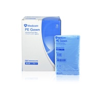 MEDICOM Disposable Protection Gown medical COVID9 | Disposable Protection Gown | CPE Blue | Long