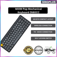 MIIIW【SG LOCAL SELLER】Mechanical Keyboard 3 Mode Connection Tripod Design Gaming KEYBOARD Bluetooth 