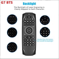 【Top Selling Item】 G7bts Backlit Bt 5.0 Air Mouse Gyroscope Wireless Air Mouse With Ir Learning Smart Tv Box Remote Control With Keyboard