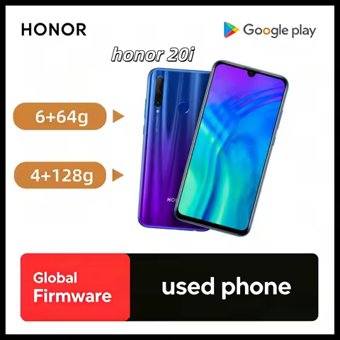 Second Hand Honor 20i Triple Camera 32MP Selfie Dual SIM Fingerprint Unlocked Cellphone used phone