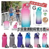 大容量運動吸管水壺