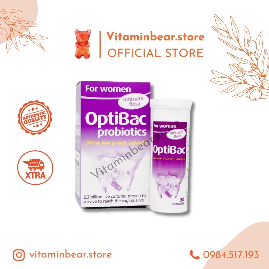 [Vitaminbear] men vi sinh Optibac 90 viên