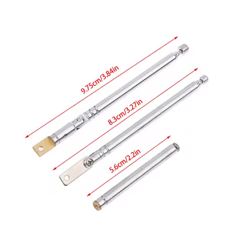 Radio Antenna Telescopic Antenna 5 Sections Inner Pin Connector M2.5 For FM Radio Remote Control Aer