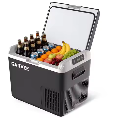 19QT 12V Portable Fridge Compressor Cooler Car Refrigerator Auto Freezer With Battery Protection For