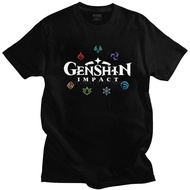Genshin Impact Element T-shirt Short Sleeve Cotton Fashion T-shirt