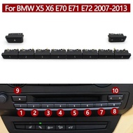 Car Front Dashboard Multimedia Radio CD Player Digit Button Switch Buttons Cover For BMW X5 X6 E70 E