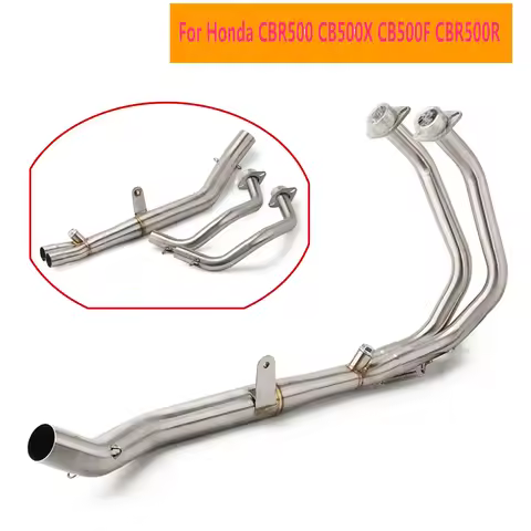 For CBR500 CB500X CB500F CBR500Rmotorcycle exhaust Escape Front Middle Tube Link Pipe Without Muffle
