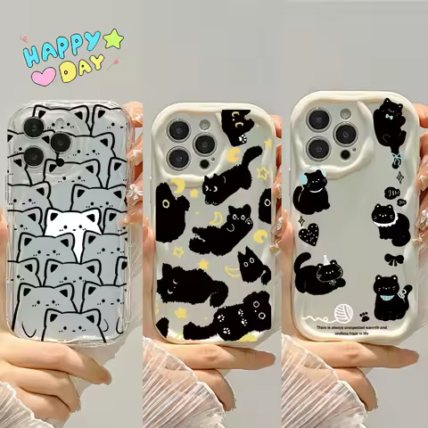 Lovely Black Cat Case For Huawei Honor 400 200 90 Lite 300 Pro X9D X7D X9B X8C X8A X8B X7B X6A X6C X