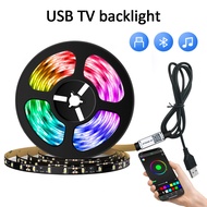 Mexllex 5V USB RGB5050 TV Led Strip Backlight APP Control16 Million Colors Flexible Ribbon for PC La
