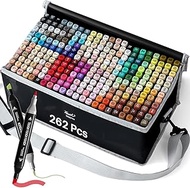 Sayglossy 262 Colors Alcohol Markers Art Markers for Artists Double Tip Markers with Case Brush Alco