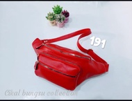 Promo Tas pinggang (waistbag) papirut kulit asli selempang fashion wanita asli Garut mdl 191 size S