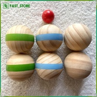 [Wishshopelxn] 7 Piece Bocce Ball Set Sports Playground Balls Fun Games Durable Accessories Grass Wo