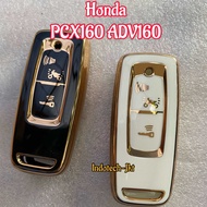 Case Cover Sarung Kunci Motor Honda PCX ADV 160 Scoopy 2023 LIST GOLD