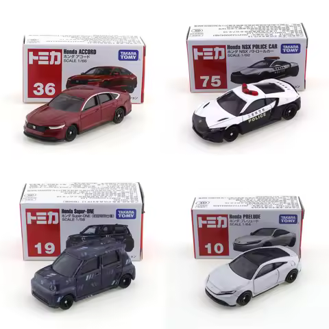 Takara Tomy1/64 Honda Series Diecast Car Model Set - Accord NSX Police Prelude Super-ONE Collectible