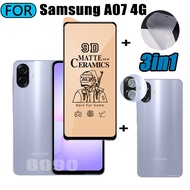 3 IN 1 Samsung A07 Tempered Glass Matte Gaming Screen Protector for Samsung A06 A16 A17 Ceramic Matt