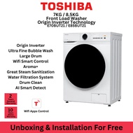 TOSHIBA Front Load 7KG /8.5KG Front Load Washing Machine Dryer Vented Heat Pump