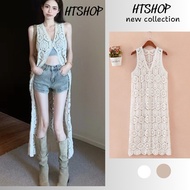 [Wholesale]- bikini outerwear - hexagonal crochet beach maxi dress, summer beach fashion