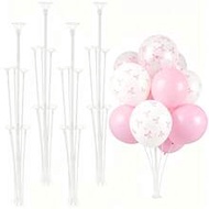 1/2 Set 27.56 Inch Balloon Stand Set - Durable Stand Suitable For Baby Shower, Valentine's Day, Wedd