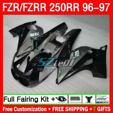 Black silver Fairing For YAMAHA FZR250RR FZR250 R FZRR FZR 250 250R 203Q1.9 FZR250 FZR-250 RR FZR250