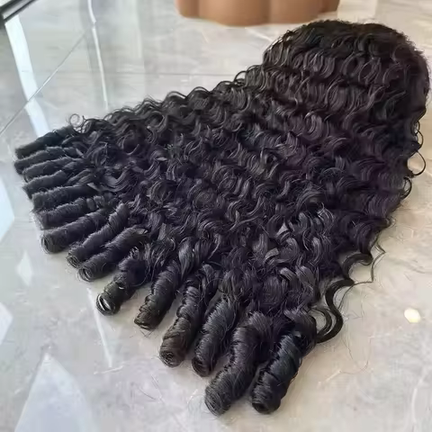Hair Burmese Curly Human Hair 13x4 13x6 HD Transparent Lace Frontal Wig Natural Color Pre Plucked Ba