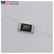 10PCS Taiwan-Grade 2.7R ±5%, 1206 SMD Resistor (2R7)
