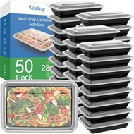 Dealusy-28oz with Lid Reusable Container, Suitable for Pre-Made Food, Durable, Leak-Proof, Safe, Can