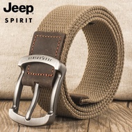 เข็มขัด JEEP SPIRIT ของผู้ชายเข็มเข็มขัดผ้าใบหัวเข็มขัด