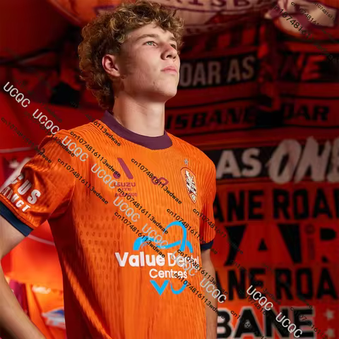 Australia 25/26 New Super Football Jersey Brisbane Roar 3D Printed Quick-dry Soccer Jersey T-Shirts 