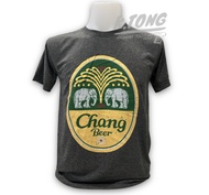 เสื้อยืดคอกลม สกรีนลายเบียร์ช้าง