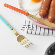 [SENTIER CUTLERY][GOLD]Butter knife Bread knife Cheese knife Korea Dessert Cutlery Set Restaurant Cu