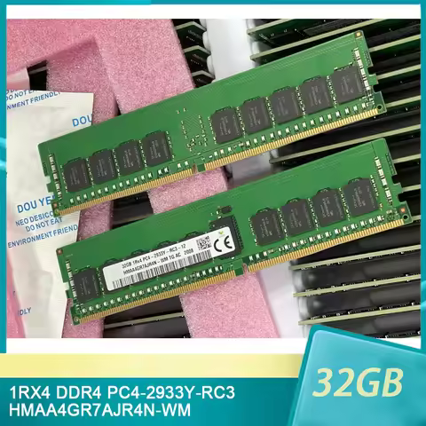 1Pcs 32GB 32G 1RX4 DDR4 2933 PC4-2933Y-RC3 HMAA4GR7AJR4N-WM RAM Memory