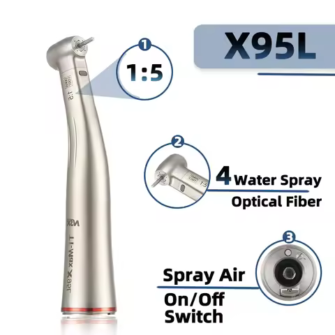 NSK Ti Max X95L/Z95L/M95L Increase Speed Push Button 1:5 Dental Contra Angle Handpiece Mini Head Inn