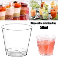 50ml Disposable Dessert Mousse Cups Clear Shot Glass Birthday Party Dessert Plastic Cup