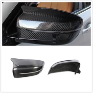 Mirror Cover Add On For BMW F90 M5 Sedan 2018-2022 M8 (F91/F92/F93) 2019+ Real Dry Carbon Fiber Exte