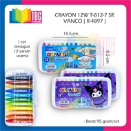 1 SET (12 COLORS) CRAYON 12W T-812-7 SR VANCO / CRAYON / OIL PASTEL 12W (R-4897)