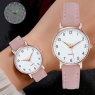 Luminous Watch Ladies Simple Digital Retro Frosted Leather Small Fresh Casual Watch Ladies Quartz Watch